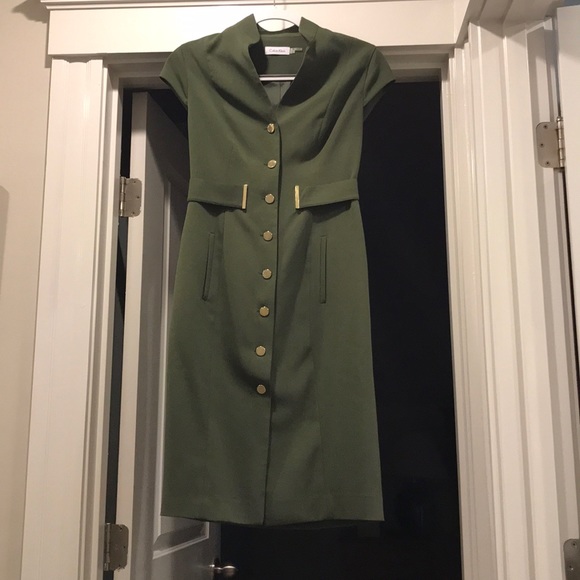 Green Calvin Klein dress - Picture 3 of 3